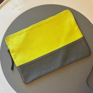 GAP Yellow and Gray Clutch